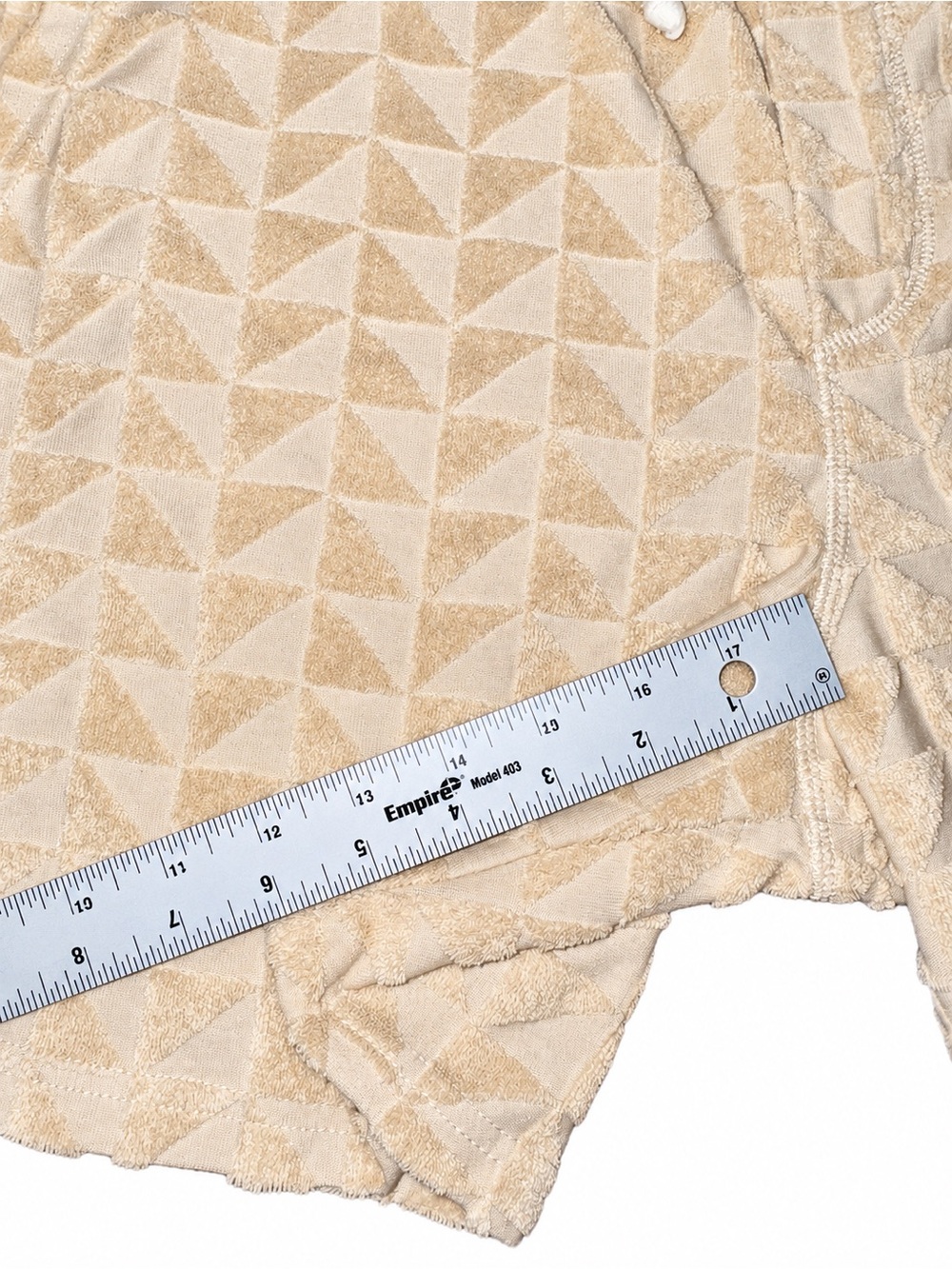 Marine Layer Men’s Large 6” Terry Shorts Natural Geo Geometric Palm Resort - Picture 3 of 6